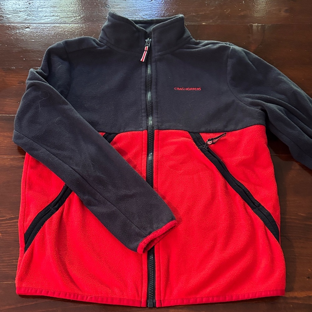 Craghoppers Kids navy and red fleece Jacket